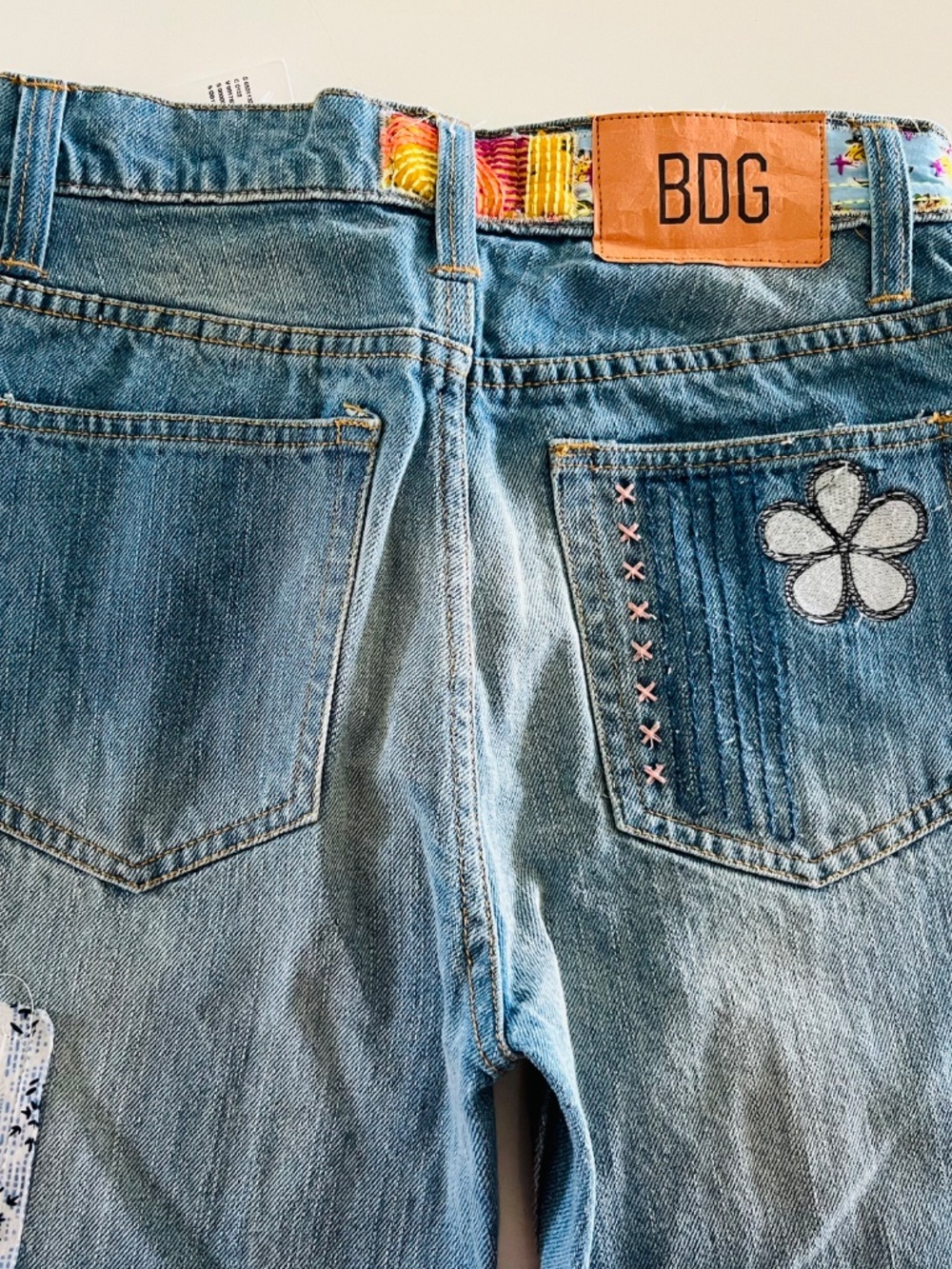 BDG Urban Outfitters Patchwork Jeans Size 24 New With tags NWT Hippie Bohemian - Picture 7 of 10